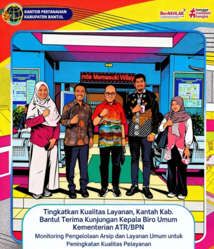 Kantah ATR/BPN Bantul Terima Kunjungan Kepala Biro Umum dan Layanan Pengadaan dari Kementerian